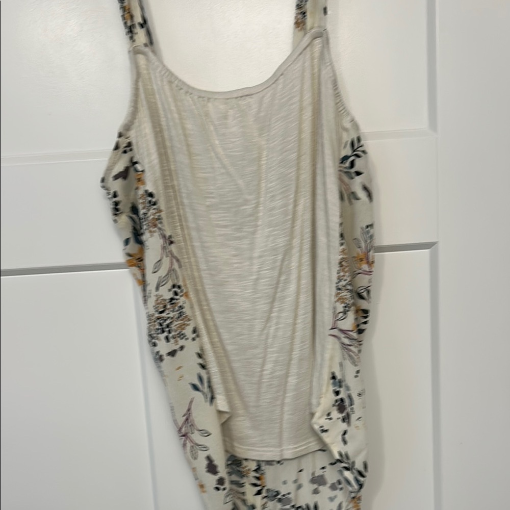 Maurices Cream Floral Button-Front Tank Top - Picture 3 of 4